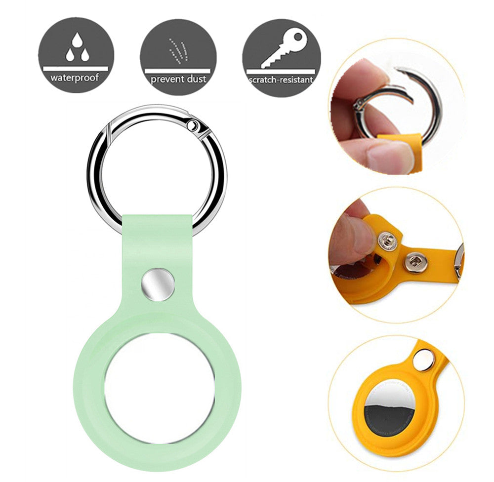 (2 Packs) Silicone Case with Keychain for AirTag (2 Packs) Silicone Case with Keychain for AirTag